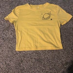 Yellow crop top
